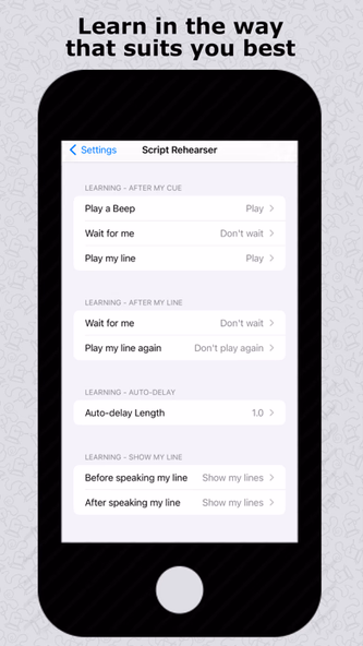 Script Rehearser Screenshot 2 - AppWisp.com Script Rehearser Screenshot 2 - AppWisp.com