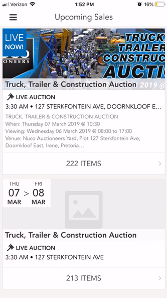Nuco Auctioneers Screenshot 2 - AppWisp.com Nuco Auctioneers Screenshot 2 - AppWisp.com