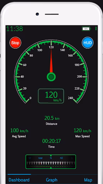 GPS Speedometer HUD - Odometer Screenshot 2 - AppWisp.com GPS Speedometer HUD - Odometer Screenshot 2 - AppWisp.com