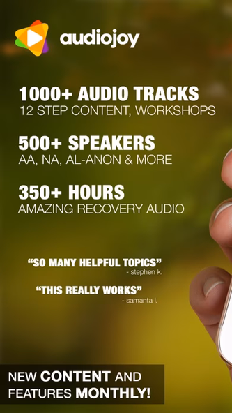 AA Audio Companion for Alcoholics Anonymous Screenshot 1 - AppWisp.com AA Audio Companion for Alcoholics Anonymous Screenshot 1 - AppWisp.com