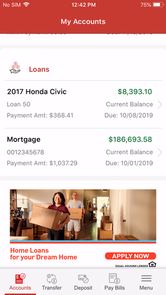Mission Fed Mobile Banking Screenshot 3 - AppWisp.com Mission Fed Mobile Banking Screenshot 3 - AppWisp.com