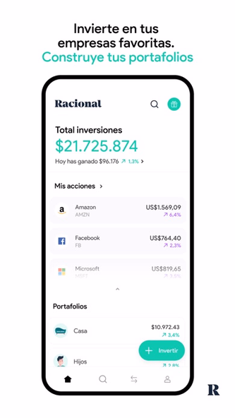 Racional: Ahorra e Invierte Screenshot 1 - AppWisp.com Racional: Ahorra e Invierte Screenshot 1 - AppWisp.com