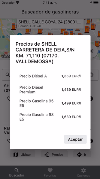 Spain Gas Price Screenshot 2 - AppWisp.com Spain Gas Price Screenshot 2 - AppWisp.com