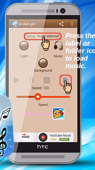 Strobe Light - w/ Music Player Screenshot 1 - AppWisp.com Strobe Light - w/ Music Player Screenshot 1 - AppWisp.com