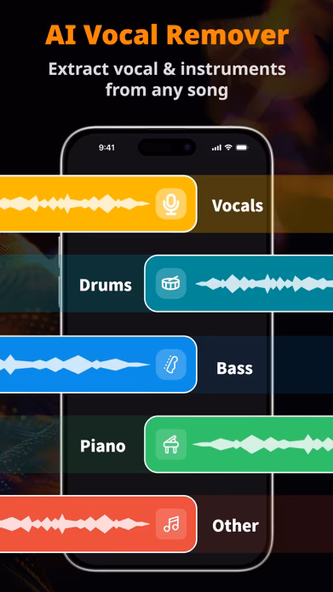 MusicLab:AI Song Vocal Remover Screenshot 1 - AppWisp.com MusicLab:AI Song Vocal Remover Screenshot 1 - AppWisp.com
