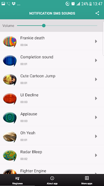 Notification SMS Sounds Screenshot 1 - AppWisp.com Notification SMS Sounds Screenshot 1 - AppWisp.com