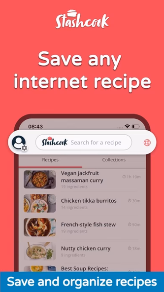 Stashcook: Recipe Keeper Pro Screenshot 1 - AppWisp.com Stashcook: Recipe Keeper Pro Screenshot 1 - AppWisp.com