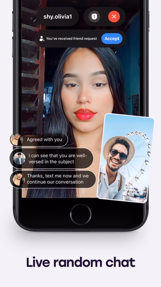 Aveola: Random Live Video Chat Screenshot 3 - AppWisp.com Aveola: Random Live Video Chat Screenshot 3 - AppWisp.com