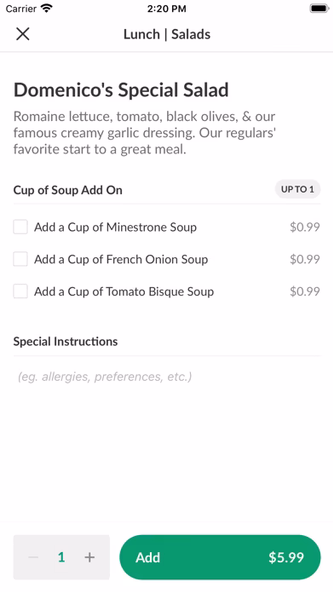 Domenico's Italian Restaurant Screenshot 4 - AppWisp.com Domenico's Italian Restaurant Screenshot 4 - AppWisp.com