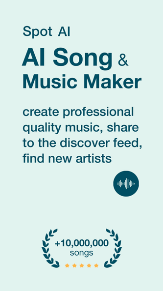 Spot AI Song & Music Generator Screenshot 1 - AppWisp.com Spot AI Song & Music Generator Screenshot 1 - AppWisp.com