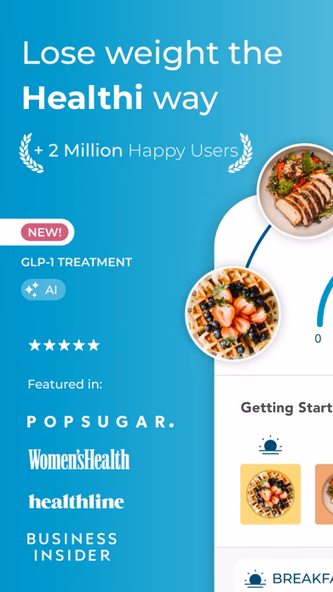 Healthi: Weight Loss, Diet App Screenshot 1 - AppWisp.com Healthi: Weight Loss, Diet App Screenshot 1 - AppWisp.com