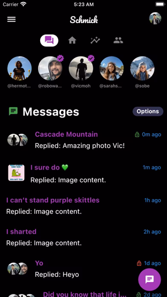 Schmick: Chat, Friends, Social Screenshot 1 - AppWisp.com Schmick: Chat, Friends, Social Screenshot 1 - AppWisp.com