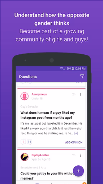 GirlsAskGuys Screenshot 1 - AppWisp.com GirlsAskGuys Screenshot 1 - AppWisp.com