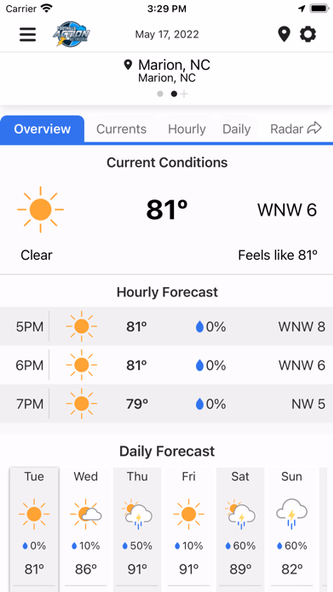 Foothills Weather Screenshot 2 - AppWisp.com Foothills Weather Screenshot 2 - AppWisp.com