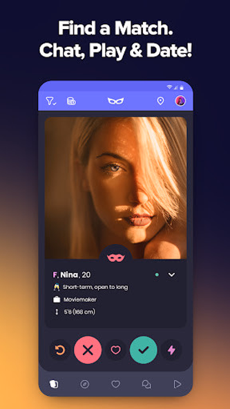 Masked Fling: Dating app Screenshot 1 - AppWisp.com Masked Fling: Dating app Screenshot 1 - AppWisp.com