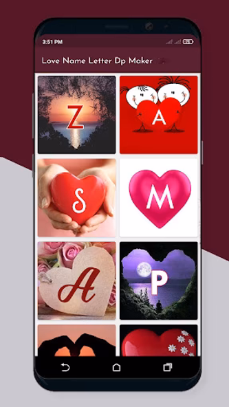Love Name Letter DP Maker 2024 Screenshot 2 - AppWisp.com Love Name Letter DP Maker 2024 Screenshot 2 - AppWisp.com