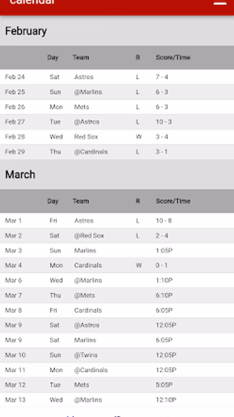 Washington Baseball Screenshot 2 - AppWisp.com Washington Baseball Screenshot 2 - AppWisp.com