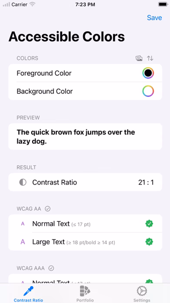 Accessible Colors Screenshot 1 - AppWisp.com Accessible Colors Screenshot 1 - AppWisp.com