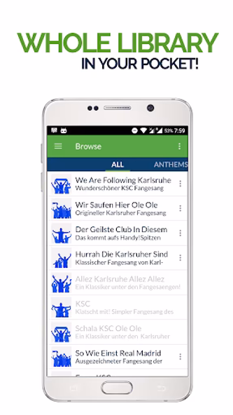 FanChants: Karlsruher Fans Son Screenshot 1 - AppWisp.com FanChants: Karlsruher Fans Son Screenshot 1 - AppWisp.com