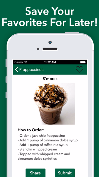Secret Menu for Starbucks! Screenshot 3 - AppWisp.com Secret Menu for Starbucks! Screenshot 3 - AppWisp.com