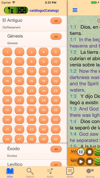 Spanish-English Bilingual Holy Bible Screenshot 2 - AppWisp.com Spanish-English Bilingual Holy Bible Screenshot 2 - AppWisp.com
