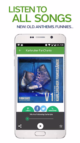FanChants: Karlsruher Fans Son Screenshot 2 - AppWisp.com FanChants: Karlsruher Fans Son Screenshot 2 - AppWisp.com