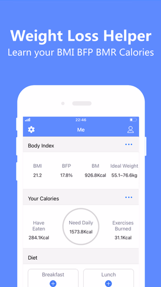 Weight Loss:Calorie Counter Screenshot 1 - AppWisp.com Weight Loss:Calorie Counter Screenshot 1 - AppWisp.com