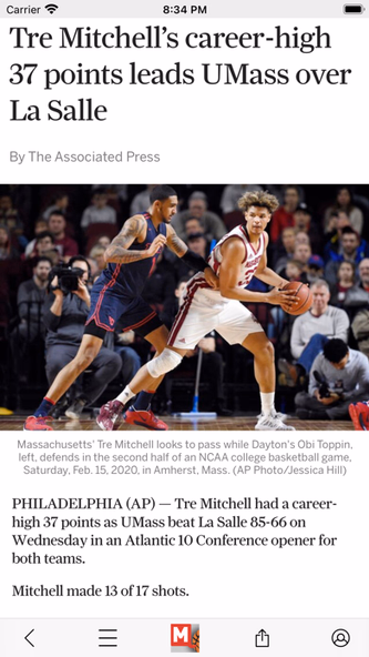 UMass Basketball News Screenshot 2 - AppWisp.com UMass Basketball News Screenshot 2 - AppWisp.com