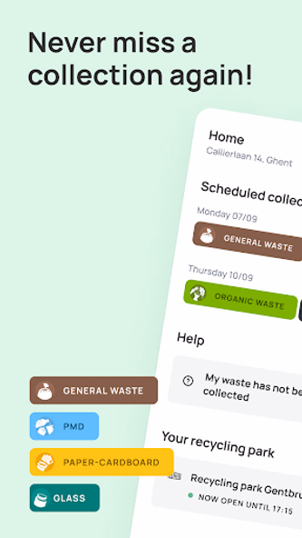Recycle! - Collection calendar Screenshot 1 - AppWisp.com Recycle! - Collection calendar Screenshot 1 - AppWisp.com