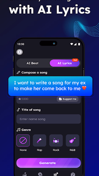 AI Music Cover & Song Creator Screenshot 2 - AppWisp.com AI Music Cover & Song Creator Screenshot 2 - AppWisp.com