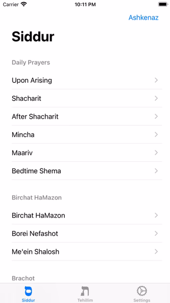 Siddur + Tehilim Anywhere Screenshot 1 - AppWisp.com Siddur + Tehilim Anywhere Screenshot 1 - AppWisp.com
