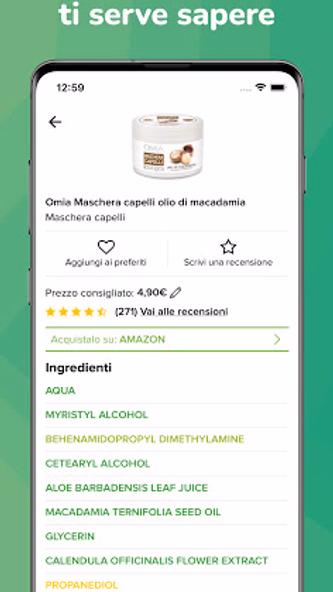 Greenity - Bio INCI Cosmetici Screenshot 2 - AppWisp.com Greenity - Bio INCI Cosmetici Screenshot 2 - AppWisp.com