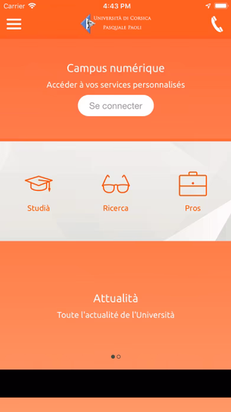 Università di Corsica Screenshot 1 - AppWisp.com Università di Corsica Screenshot 1 - AppWisp.com