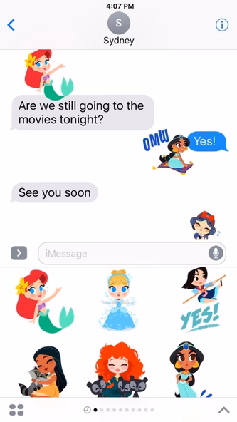 Disney Stickers: Princess Screenshot 1 - AppWisp.com Disney Stickers: Princess Screenshot 1 - AppWisp.com