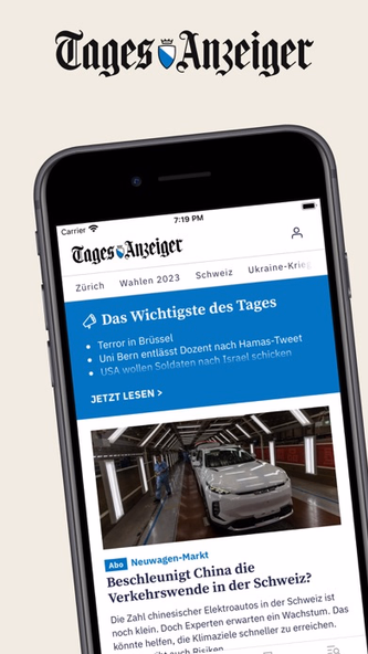 Tages-Anzeiger Nachrichten Screenshot 1 - AppWisp.com