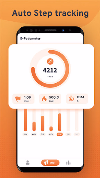 E-Pedometer: Step Tracker Screenshot 2 - AppWisp.com E-Pedometer: Step Tracker Screenshot 2 - AppWisp.com