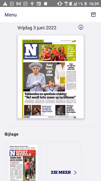 Nieuwsblad Krant Screenshot 1 - AppWisp.com Nieuwsblad Krant Screenshot 1 - AppWisp.com