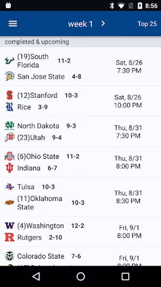 Sports Alerts - NCAA Football Screenshot 1 - AppWisp.com Sports Alerts - NCAA Football Screenshot 1 - AppWisp.com