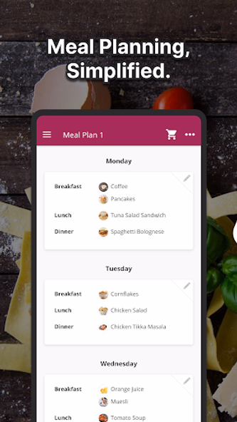 Plan Meals - Meal Planner Screenshot 1 - AppWisp.com Plan Meals - Meal Planner Screenshot 1 - AppWisp.com