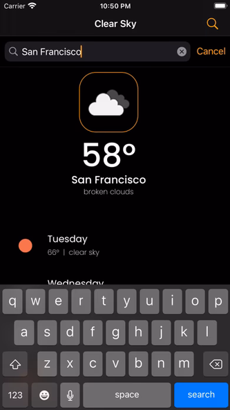 Clear Sky: Weather Screenshot 2 - AppWisp.com Clear Sky: Weather Screenshot 2 - AppWisp.com