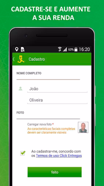 Click Entregas: Courier Job Ap Screenshot 1 - AppWisp.com Click Entregas: Courier Job Ap Screenshot 1 - AppWisp.com