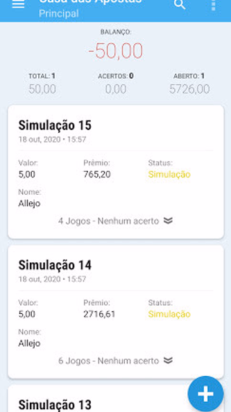 Casa das Apostas - Simulações Screenshot 4 - AppWisp.com Casa das Apostas - Simulações Screenshot 4 - AppWisp.com