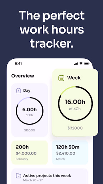 Time Clock: Easy Tracker Screenshot 1 - AppWisp.com Time Clock: Easy Tracker Screenshot 1 - AppWisp.com