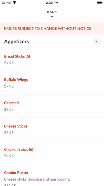 Sanfratello's Pizza Screenshot 3 - AppWisp.com Sanfratello's Pizza Screenshot 3 - AppWisp.com