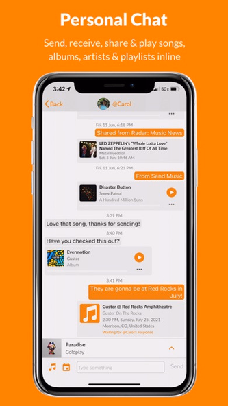 Resonate: Music Messenger Screenshot 2 - AppWisp.com Resonate: Music Messenger Screenshot 2 - AppWisp.com