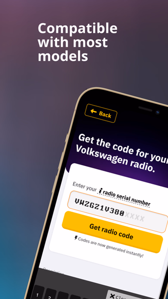 Radio code generator for cars Screenshot 4 - AppWisp.com Radio code generator for cars Screenshot 4 - AppWisp.com