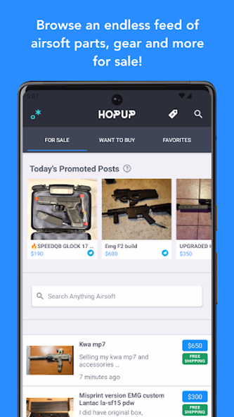 HopUp - Airsoft Marketplace Screenshot 1 - AppWisp.com HopUp - Airsoft Marketplace Screenshot 1 - AppWisp.com