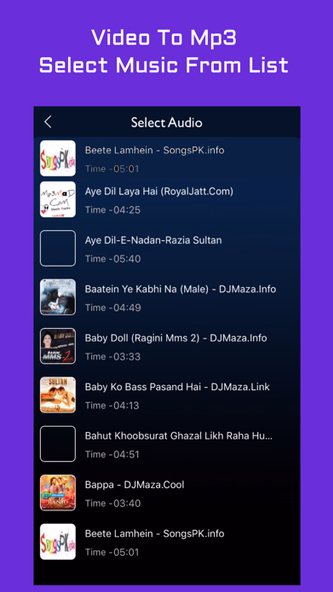 Video To Mp3 : Add Audio Screenshot 2 - AppWisp.com Video To Mp3 : Add Audio Screenshot 2 - AppWisp.com