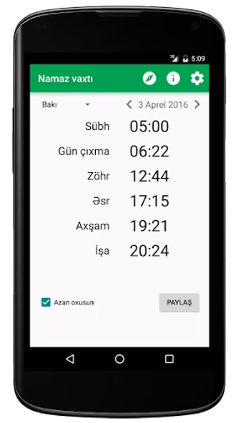 Namaz vaxtı Screenshot 1 - AppWisp.com Namaz vaxtı Screenshot 1 - AppWisp.com
