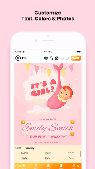 Invitation Card Maker (RSVP) Screenshot 4 - AppWisp.com Invitation Card Maker (RSVP) Screenshot 4 - AppWisp.com